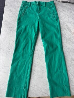 Anthropologie Teal Green Cropped Ankle Pants